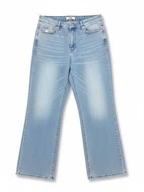 YMI Women's Light Blue Wide Leg Jeans